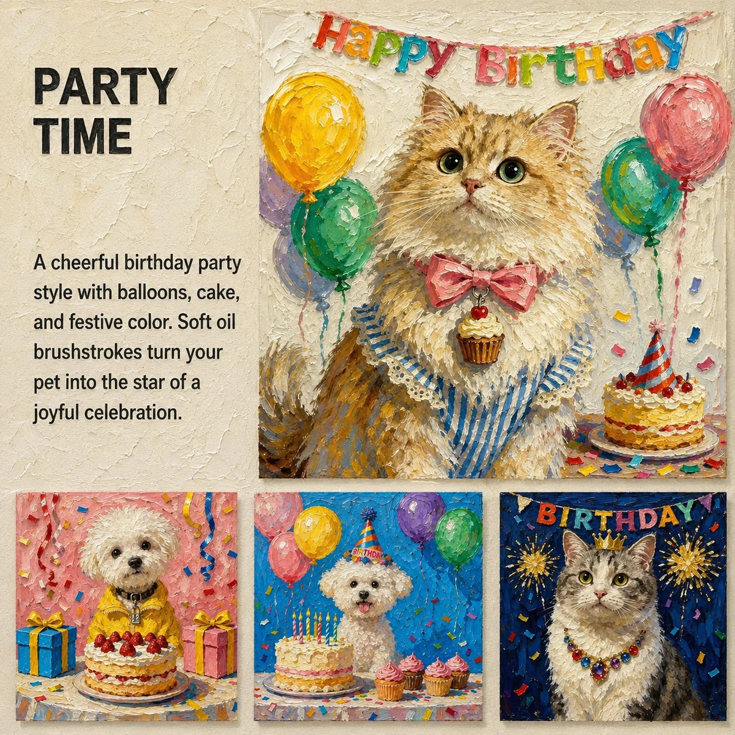 The Canvas Chronicle · Custom Multi-Layered Oil Portrait · PARTY TIME