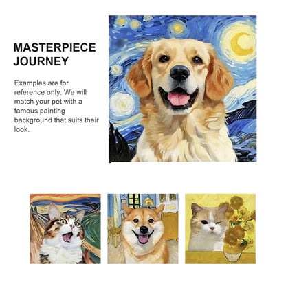 The Canvas Chronicle · Custom Multi-Layered Oil Portrait · MASTERPIECE JOURNEY