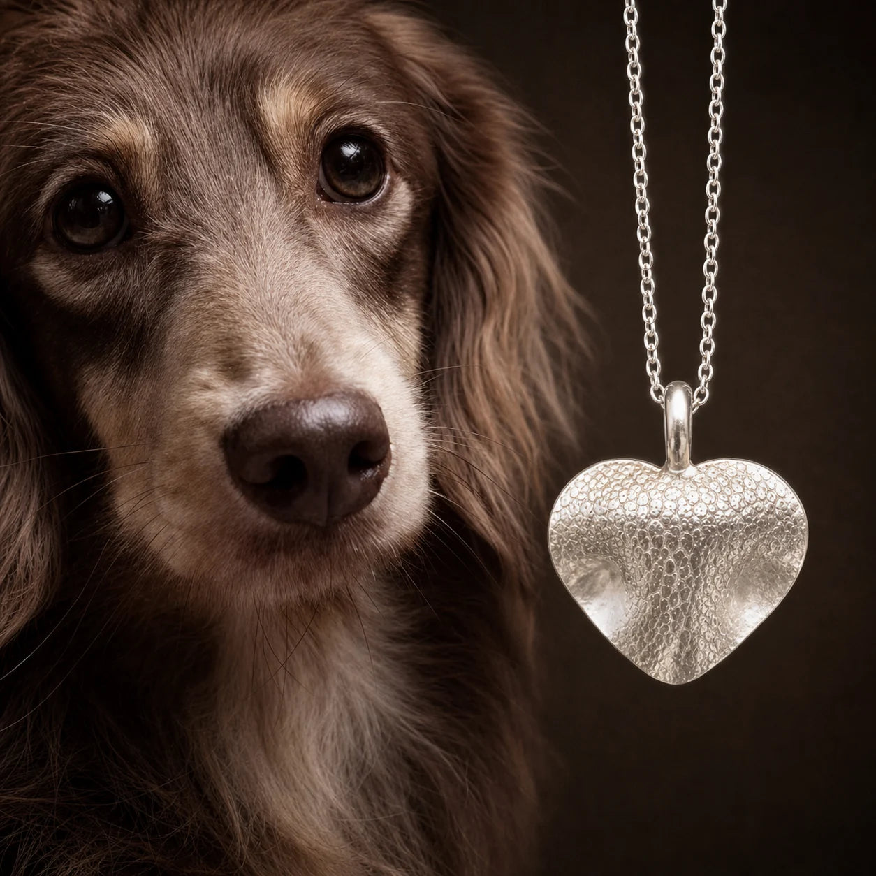 The Soul-Map · Nose Print Heart Necklace