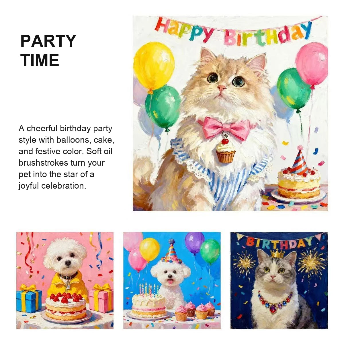 The Canvas Chronicle · Custom Multi-Layered Oil Portrait · PARTY TIME