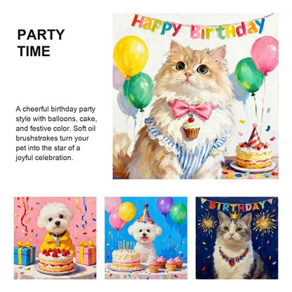 The Canvas Chronicle · Custom Multi-Layered Oil Portrait · PARTY TIME